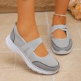 thumbnail image 4 of Miluxas Women's Slip On Loafers Breathable Mesh Flat Shoes with Elastic Strap for Comfortable Walking and Summer Gray 9(42), 4 of 9