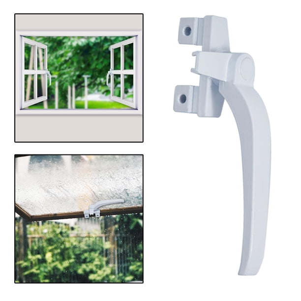 Manijas de bloqueo de ventana engrosada, aleación con manija de cerraduras, accesorios para puertas y ventanas, accesorios para puertas de Blanco Derecha BLESIY Manija de bloqueo del marco