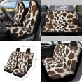 thumbnail image 2 of Jeiento Cow Print Car Seat Cover Front Back Full Set 15 PCS with Steering Wheel Cover Seat Belt Pad Garbage Bag Air Vent Bag Rearview Mirror Cover Cup Coasters Key Chain Fit Most Vehicles, 2 of 7