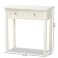 thumbnail image 2 of Baxton Studio Lambert White Finished Wood 2-Drawer Console Table, 2 of 10