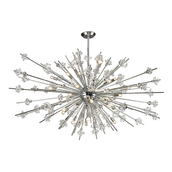 Elk Home Starburst 72-inch Wide 31-Light Chandelier in Polished Chrome