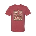 thumbnail image 2 of Wild Bobby, Kiss My Country Sass, Pop Culture, Men Graphic Tee, Vintage Heather Red, 5X-Large, 2 of 4