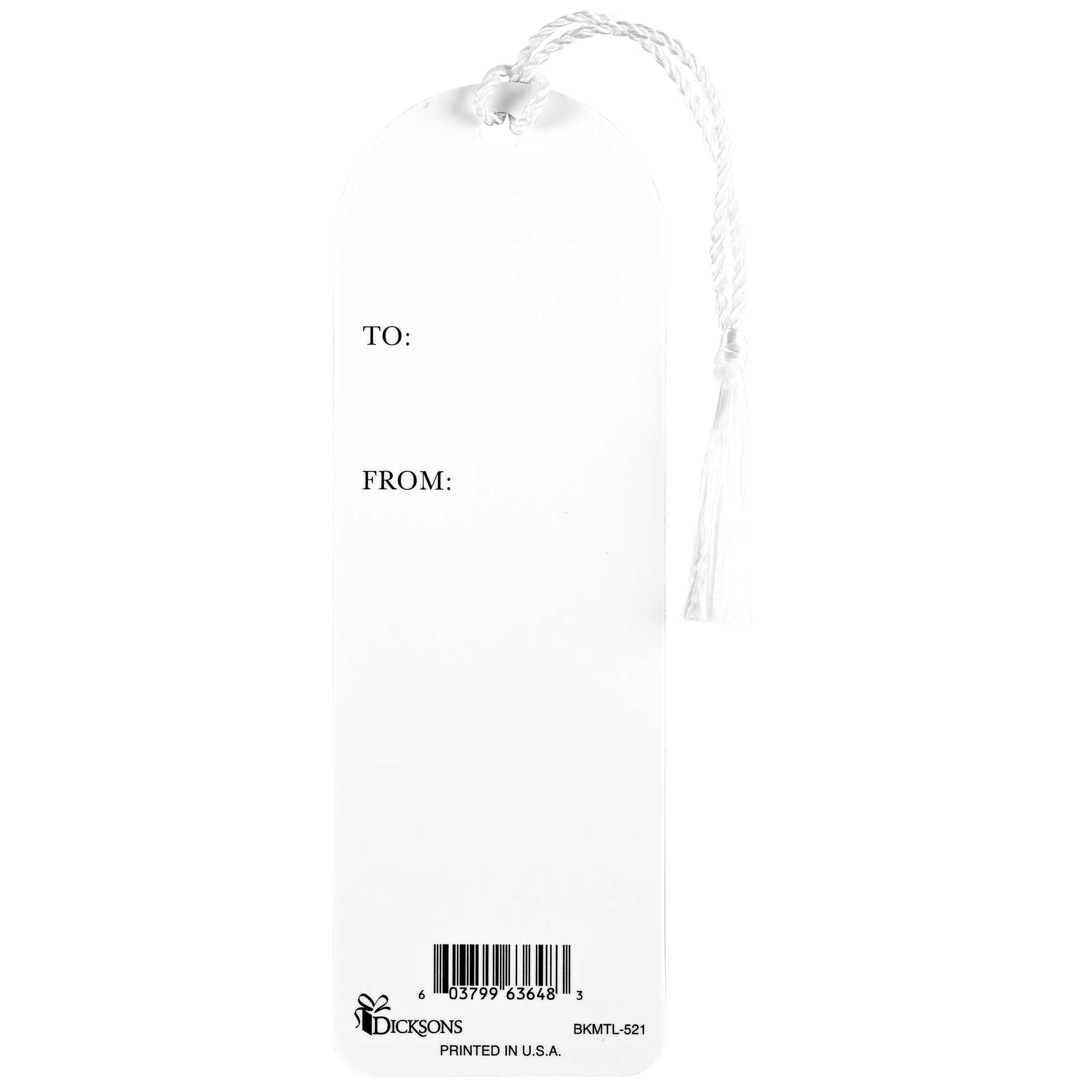 Dicksons BKMTL-521 When You Call Him He Will Answer Here I Am Ombre Navy Blue 2 x 6 Paper and Tassel Curved Top Encouraging Tassel Bookmark, Pack of 12