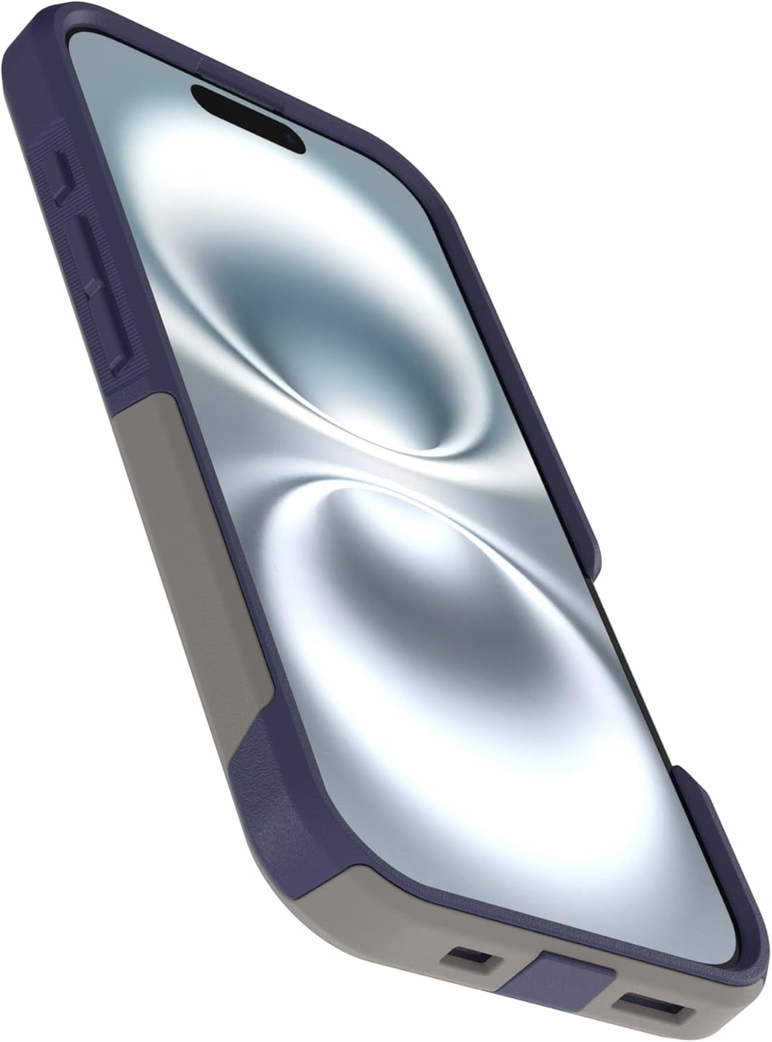 OtterBox iPhone 16 (Only) - Commuter Series MagSafe Case - Fogbound Blue (Grey & Blue) - Built-in Magnets - Slim & Tough - Pocket-Friendly - with Port Protection