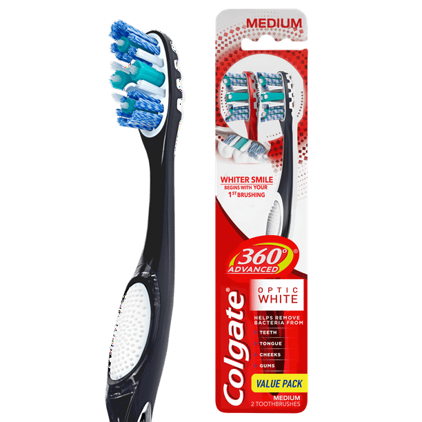 Colgate 360 Advanced Optic White Whitening Manual Toothbrush with