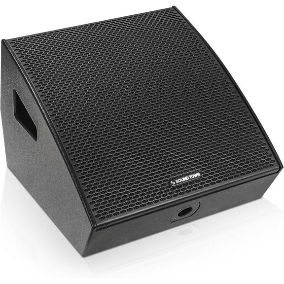 Sound Town CARME Series 15" Multipurpose Powered Loudspeaker, with Coaxial Compression Driver, Class D amp., DSP, Birch Plywood for Live Sound, Karaoke, Bar, Church, Black (CARME-15MPW)