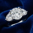 thumbnail image 5 of Pompeii Certified 3Ct Oval Trilogy Diamond Engagement Ring 14k Gold or Pt Lab Grown, 5 of 8