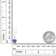 thumbnail image 6 of Gem Stone King 14K Yellow Gold Fancy Blue Zirconia Pendant Necklace for Women | 1.71 Cttw | Gemstone Birthstone | Heart Shape 8MM | With 18 inch Chain, 6 of 6