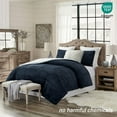 thumbnail image 5 of Swift Home  Luxurious Reversible High Pile Plush and Sherpa Comforter Set Chocolate King - Cal King, 5 of 5