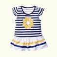 thumbnail image 5 of Cethrio Girls T Shirts, Stripe Casual Flutter Sleeve Graphic Tees Summer Tops Blue Size 10, 5 of 5
