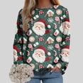 thumbnail image 6 of Futezty Women Christmas Sweatshirts 3D Digital Print Novelty Pullover Tops Funny Santa Xmas Tree Graphic Holiday Outfits, 6 of 7