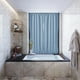 thumbnail image 5 of Cortinas de puerta francesa de alta precisión de color sólido, con ojal para barra de deslizamiento, azul 25*40 (64*102), 5 of 8