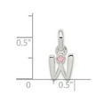 thumbnail image 4 of FB Jewels Sterling Silver Letter W with Enamel Pendant, 4 of 4