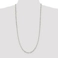 thumbnail image 4 of 925 Sterling Silver Cable Chain Styles Necklace 4.25 mm Elongated Open Link 30 inch, 4 of 4