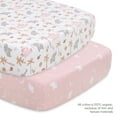 thumbnail image 6 of The Peanutshell Organic Cotton Crib Bedding Set for Baby Girls, Safari Oasis, 4 Pieces, 6 of 7