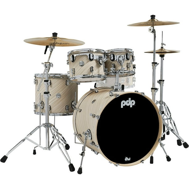 PDP by DW Concept Maple 4-Piece Shell Pack With Chrome Twisted Ivory - Walmart.com