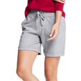 thumbnail image 1 of Hanes O4681 Womens French Terry Bermuda Pocket Shorts, Light Steel - Extra Large, 1 of 2