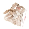 thumbnail image 3 of huayou Breathable Pet Harness Dress, Soft Cozy Striped Lace Trim with Bow and D Ring for Dogs Cats Daily Use, 3 of 8