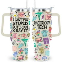 40oz Tumbler Cup for Radiology Technologists - Stainless Steel Insulated Travel Mug with Handle, Perfect Rad Tech Week Gift (Unisex)