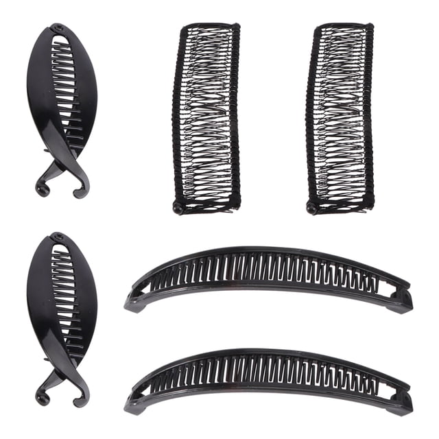 EeaseCA 6 Pcs Pinces à Cheveux Banane Queue de Poisson Peignes à Cheveux Accessoires Rétro pour Femmes