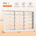 thumbnail image 3 of 5-Tier Bookcase with Adjustable Storage Shelves, Metal Bookshelf with Book Stopper, Bookcase Shelf for Library, Office, Living Room (White(1 Column,3 Combination Bookshelves)), 3 of 12