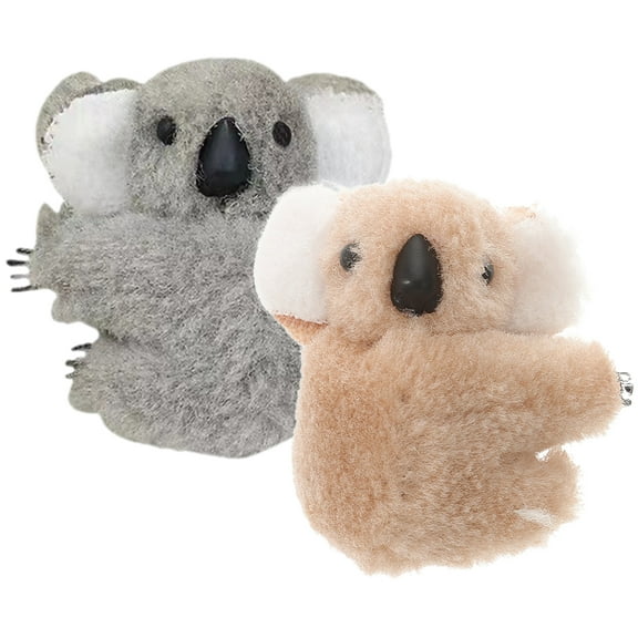 2pcs Koala Hair Clips for Girls and Women, Small Cute Animal Hair Accessories, Soft Plush Hair Clips for Everyday Use