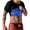 Blue, variant on BAETEUY Sauna Shirt Short Sleeve Sweat Top Elastic Round Neck Heat-producing Calorie Burning Weight Loss Solid Color Men Gym Exercise Sport Top