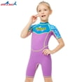 thumbnail image 4 of Respirar libremente en trajes de buceo traje de buceo para niños con traje de moda anti-medusas de múltiples talla múltiple mono manga corta traje de baño l Yuarrent OD003659-03, 4 of 7