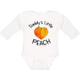 thumbnail image 3 of Inktastic Daddy's Little Peach Cute Peach Heart Boys or Girls Long Sleeve Baby Bodysuit, 3 of 5