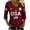 Wine, variant on 250th Anniversary USA Shirt for Women 1776-2026 Patriotic V Neck 3/4 Sleeve Tee American Flag Graphic Tops, 250th Anniversary Independent Day Womens Tops, 4th of July America Clothes Army Green L