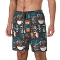 thumbnail image 1 of Fotbe Coffee Lover Print Traje de Baño para Hombre – Shorts de Natación de Secado Rápido con Forro y Bolsillos-X-Large, 1 of 6