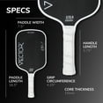 Versix Vector XL Pickleball Paddle, 15MM, Raw Carbon Fiber, Elongated ...