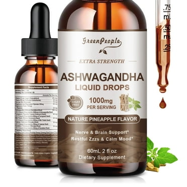 Ashwagandha Liquid Drops - Vegan Liquid Ashwagandha Root Extract for Energy Stress and Mood Support - Adaptogenic Pure Ashwagandha Tincture for Adults - Non-GMO, 2 fl.oz (1 Bottle)