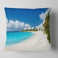 thumbnail image 2 of Designart Caribbean Beach Panorama - Landscape Photo Throw Pillow - 18x18, 2 of 5