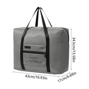 Foldable Travel Luggage Bag | Large Capacity Waterproof Nylon Tote | Lightweight Carry-On Airplane Duffel | Multiple Pockets for Organized Storage | 16.9x6.6x13.5in | 1 Pack