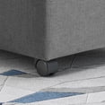 thumbnail image 5 of Grey Fabric Storage Ottoman with Wheels - Versatile Storage Solution for Home and Office, 5 of 6