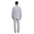 thumbnail image 6 of GLOBAL Men's 100% Cotton Long Sleeve Pajama Set, Breathable Lightweight Button Down Nightwear with Pants, S-3XL, 6 of 7