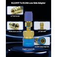 thumbnail image 3 of R1234yf Adapter Kit, R1234yf to R134a Quick Coupler, High Low Side Connector Conversion Kit, 1234yf Adapter to R134a for Car Air Conditioning System Evacuation Recharging, 3 of 7