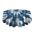 thumbnail image 5 of Blue White Tie Dye Mandala Pattern Round Tablecloth 60"x60",Wrinkle Wipeable Table Cloth for Kitchen Dining Room Picnic Patio Party, 5 of 6