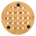 thumbnail image 1 of Dish Drainer, Dish Drying Rack, With Table Mat Bamboo  Cups For Plates Bowls Dishes Round Shape Mat, 1 of 8
