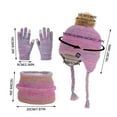 thumbnail image 3 of PuSpu 4-10 Years Old Boys And Girls Winter Outdoor Plus Velvet Warm Girls and Boys's Ear Protection Knitted Wool Hat Neck Glove Three-piece Set, 3 of 6