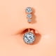thumbnail image 3 of Piercing Ombligo Acero Quirúrgico 316L Anillos Ombligo Transparentes Anillos Ombligo Piercing Ombligo, 3 of 5