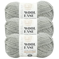 Lion Brand Yarn Wool-Ease Roving Origins Heather Grey Medium Wool Yarn 3 Pack