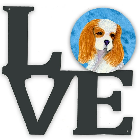 Blue Cavalier Spaniel Metal Wall Artwork LOVE