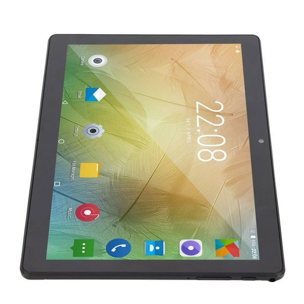 Tableta de 10 pulgadas con doble SIM de alta definicion con Octa Core 2 GB de RAM 32 GB de almacenamiento camaras duales parlantes y pantalla tactil Negro enchufe del Reino