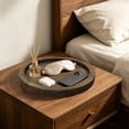 thumbnail image 6 of WLGJL Candle Plate Holder Tray: Round White Wood Decorative Tray Decor - Rustic Farmhouse Coffee Table Decor - Tealight Pillar Trays for Home Decor （Distressed）, 6 of 8