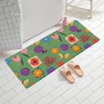 thumbnail image 2 of Pioneer Flower Floral Print Pattern Bathroom Rugs Mat, Non Slip Microfiber Bathroom Rug with Rubber Backing, Soft Mats for Bathroom Floor Tub Shower, 24"x60", 2 of 5