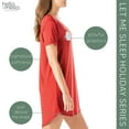 thumbnail image 5 of Hello Mello Holiday Sleep Shirt Soft Lounge Pajama V-Neck Nightgown, Christmas Cheer (Women's), 5 of 9