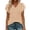 Khaki, variant on Feancey Womens V Neck T-Shirts Eyelet Petal Sleeve Summer Tops Dressy Casual Business Blouse Comfy Loose Pullover Tees Birthday Gifts Khaki XL