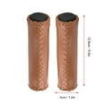 thumbnail image 4 of Bienvenido 1 Pair Hand stitched PU Bike Bicycle Handlebar Handle Bar Grips with Plug(Brown), 4 of 8